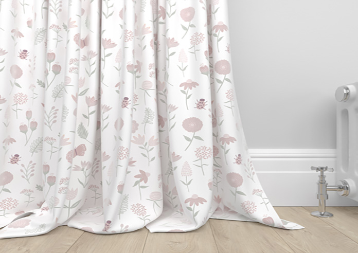 Floral Whimsy, Blush - Made to Measure Curtains - Image 6